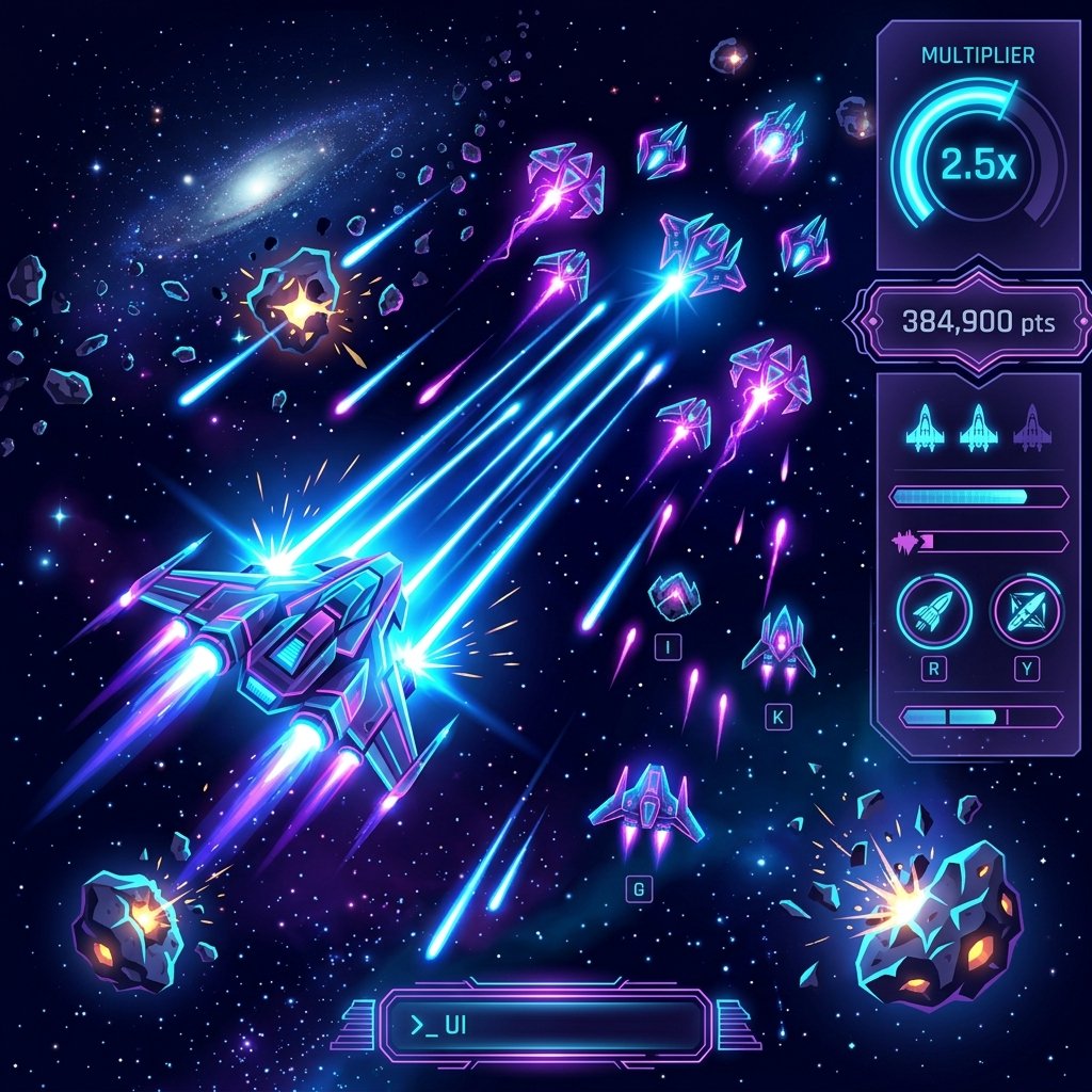 Cosmic Keyblaster typing game preview